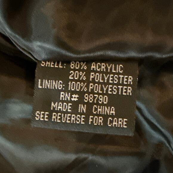 Marcelle Renee Y2K Micro Cropped Black Faux Fur Bolero Style Coat Jacket Medium - Picture 7 of 8